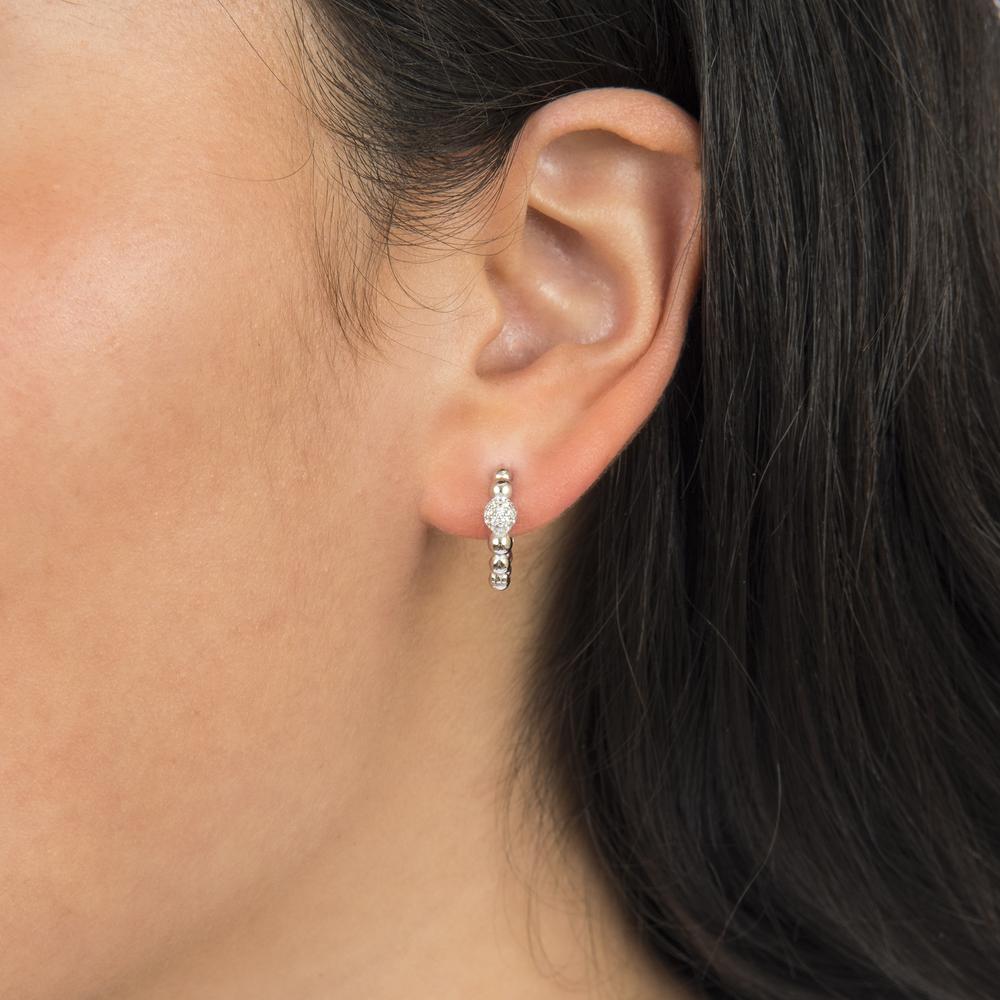 satellite huggie earrings