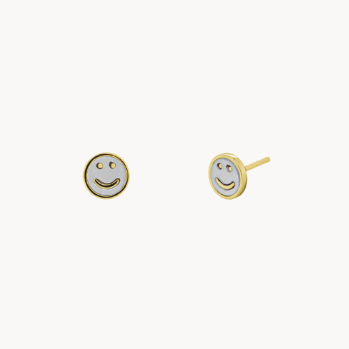 smiley stud earrings