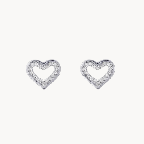 heart stud earrings