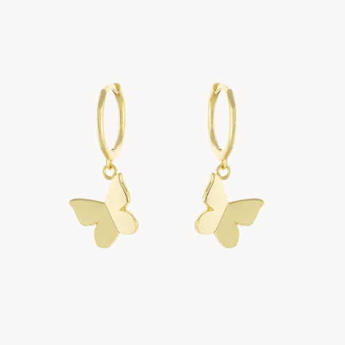 butterfly huggie earrings