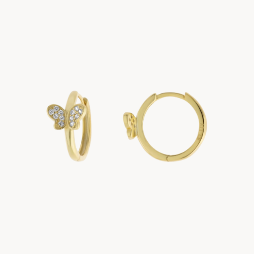 butterfly huggie earrings