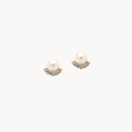 la perla stud earrings