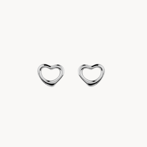 heart stud earrings