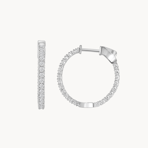 diamond hoop earrings