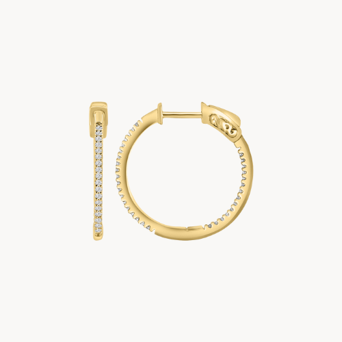 diamond hoop earrings