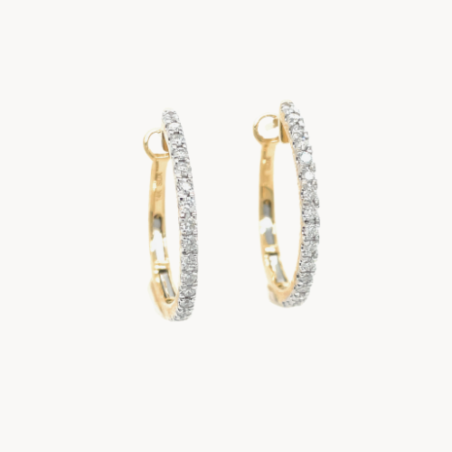 diamond hoop earrings