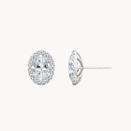 diamond halo earrings