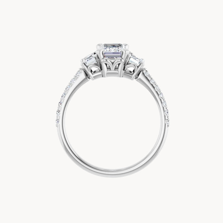 three stone diamond ring