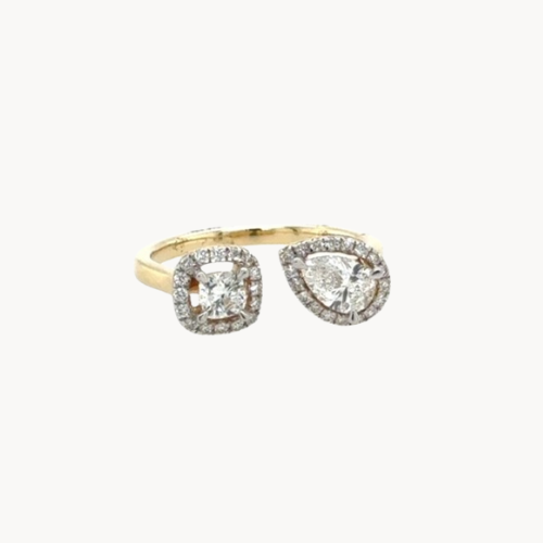 toi et moi diamond ring