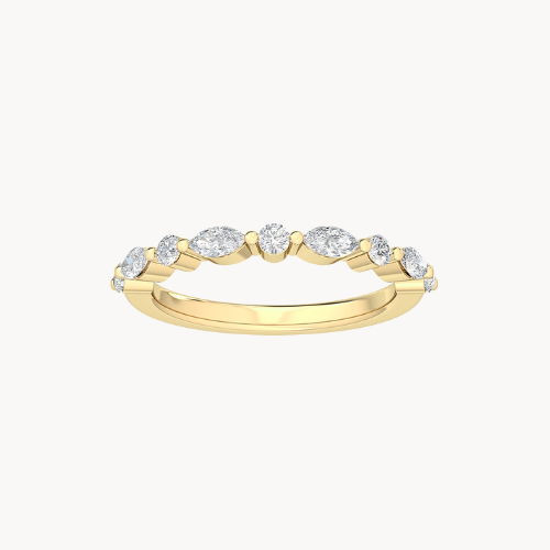 lab diamond band - 14k gold