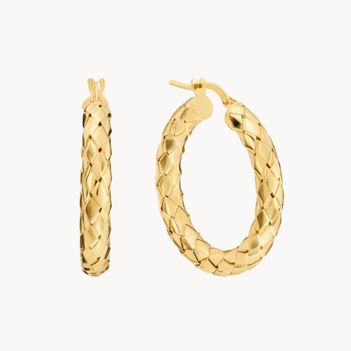 woven hoop earrings