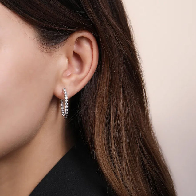 diamond hoop earrings