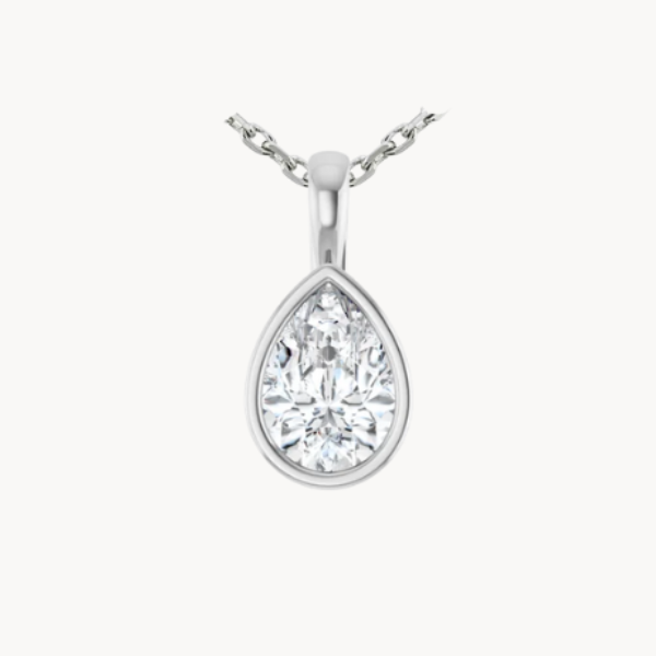 bezel diamond necklace