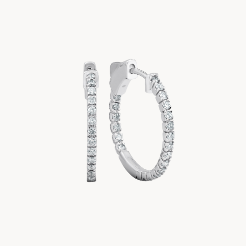 diamond hoop earrings