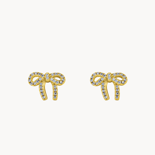 bow stud earrings