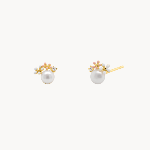 la perla stud earrings