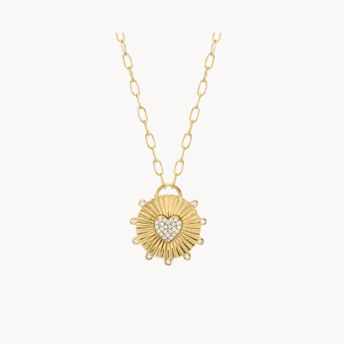 gilded heart necklace