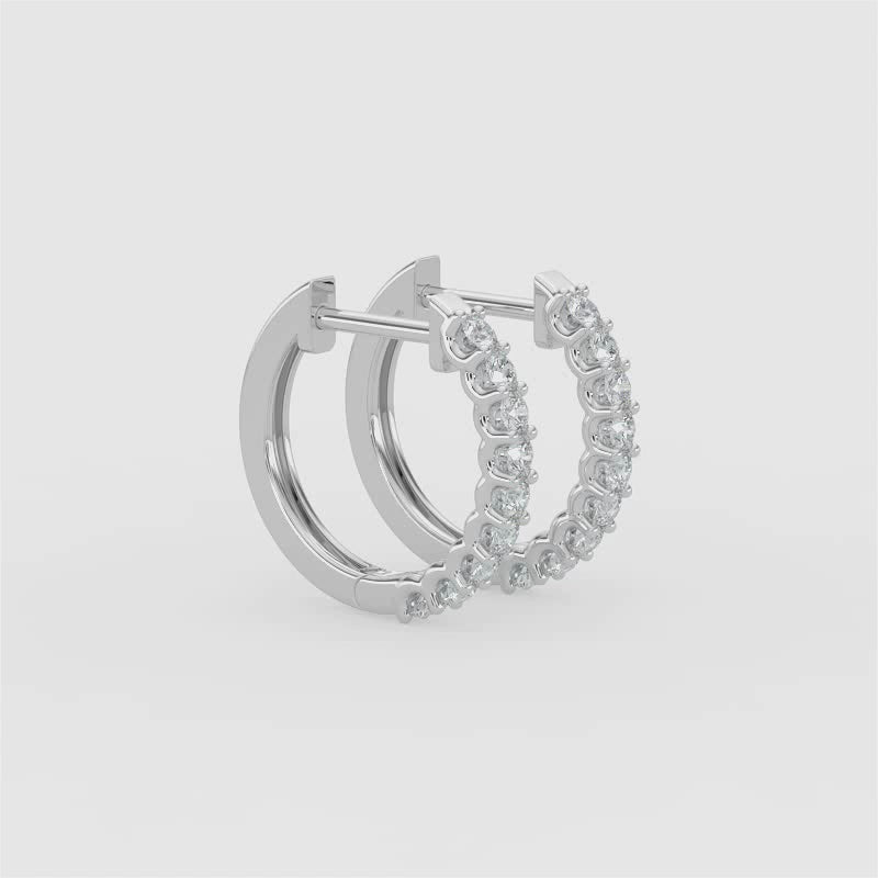 diamond hoop earrings