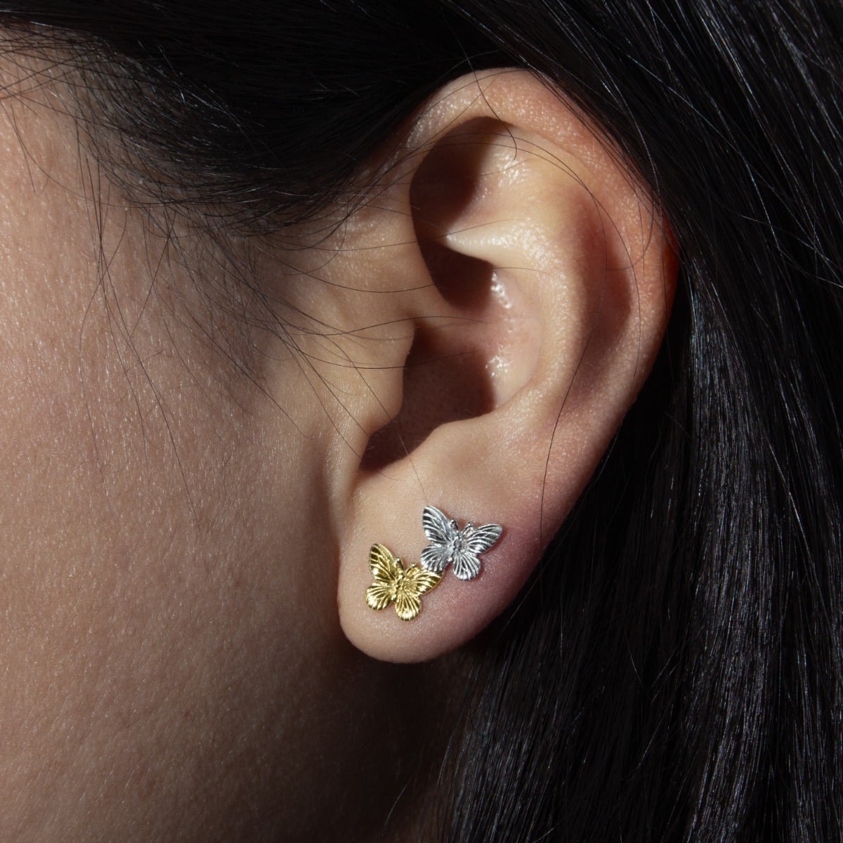 butterfly stud earrings