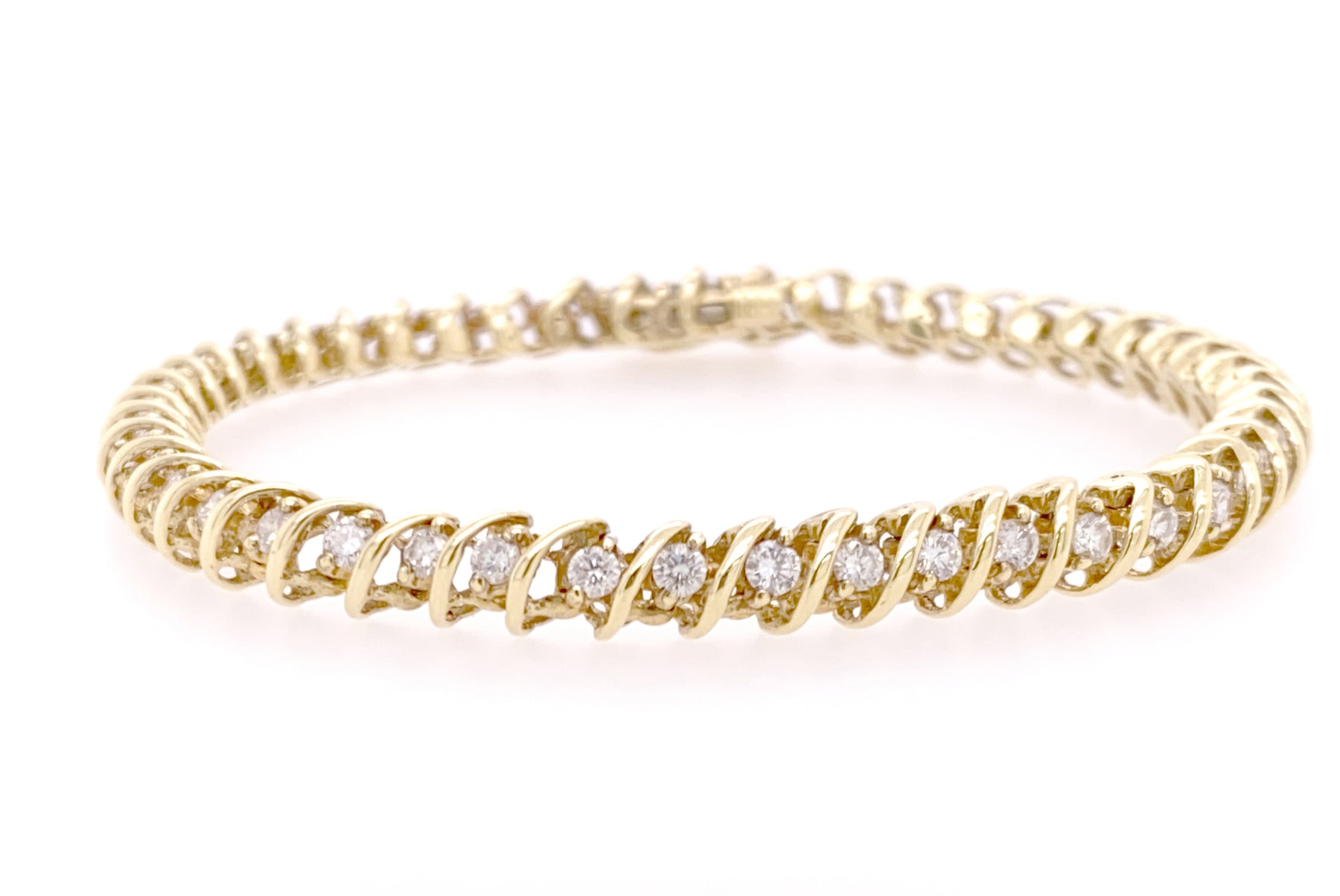 10k yellow gold clearance diamond tennis bracelet